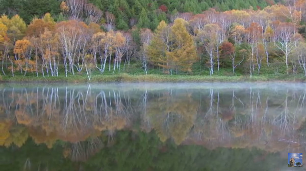 志賀高原 木戸池の紅葉 例年の見頃は10月上旬 10月中旬 心残景色