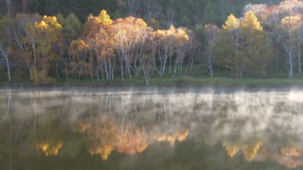 志賀高原 木戸池の紅葉 例年の見頃は10月上旬 10月中旬 心残景色